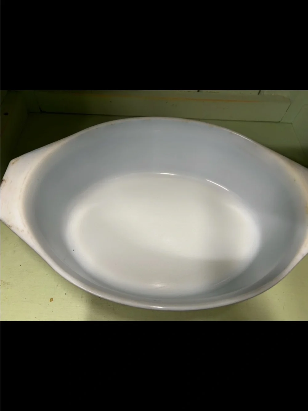 Pyrex casserole Black Snowflake Glass Baking Dish - White Interior